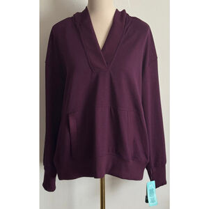 Women's MTA Sport Burgundy Hoodie Sweatshirt L